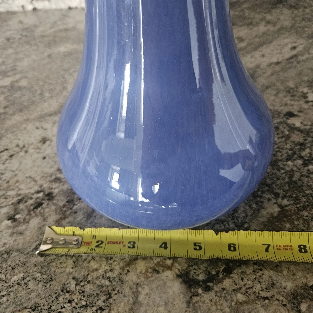 Murano Hand Blown Glass Vase Periwinkle Blue 13